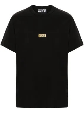 VERSACE JEANS COUTURE LOGO-PLAQUE COTTON T-SHIRT