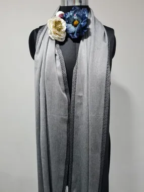 Viscose Shawl Solid Grey Color Shawl