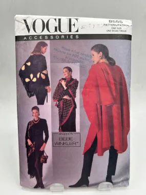 VOGUE Pattern, Misses' Cape, Shawl & Pouch (PVO8555)