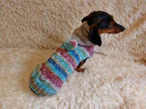 Warm wool coat for pets, sweatshirt for dogs, sweater hoodies for dachshunds