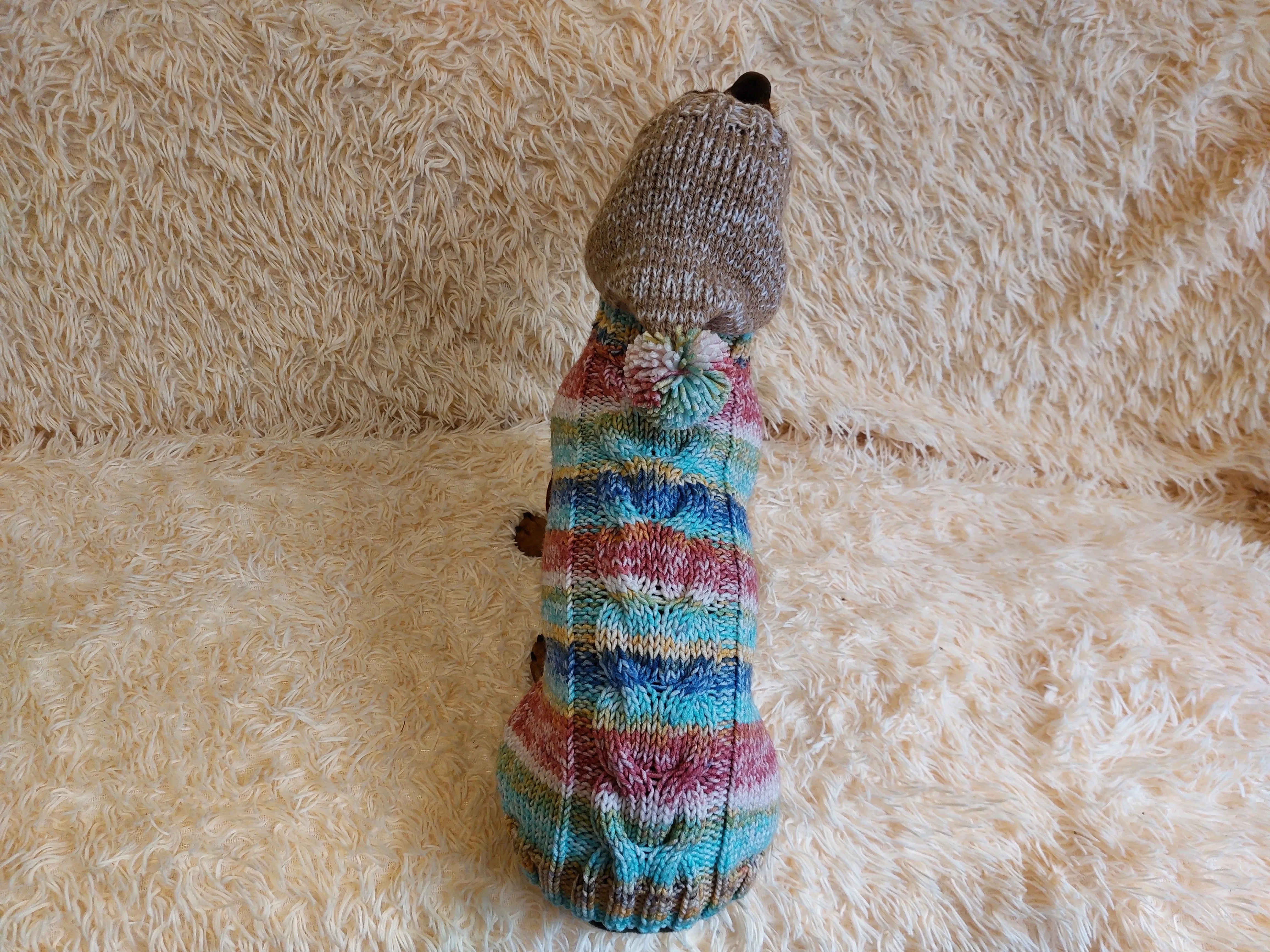 Warm wool coat for pets, sweatshirt for dogs, sweater hoodies for dachshunds