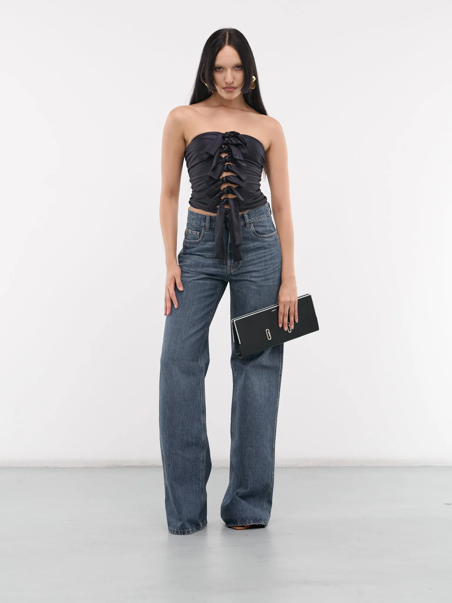 Wide Leg Denim Jeans (COPP95252-BLUE)