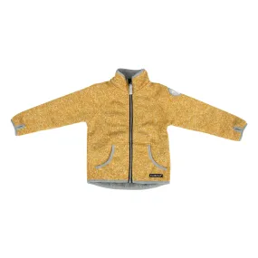 Windblock Pile Fleece Jacket: Saffron / Marble