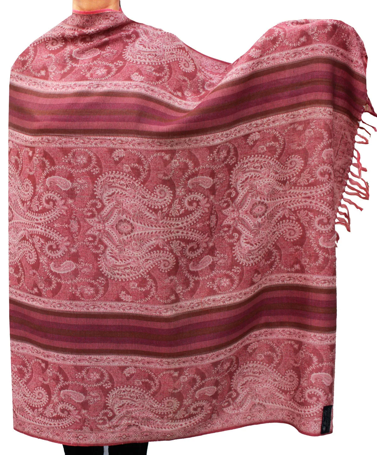 Womens Paisley Wool Shawl Wrap Gift India Clothing (82 x 42 inches)