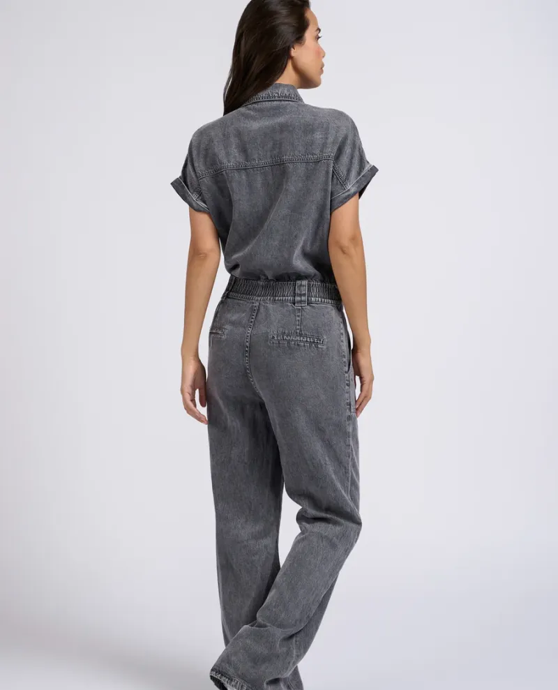 Yaya Medium Grey Denim Jumpsuit