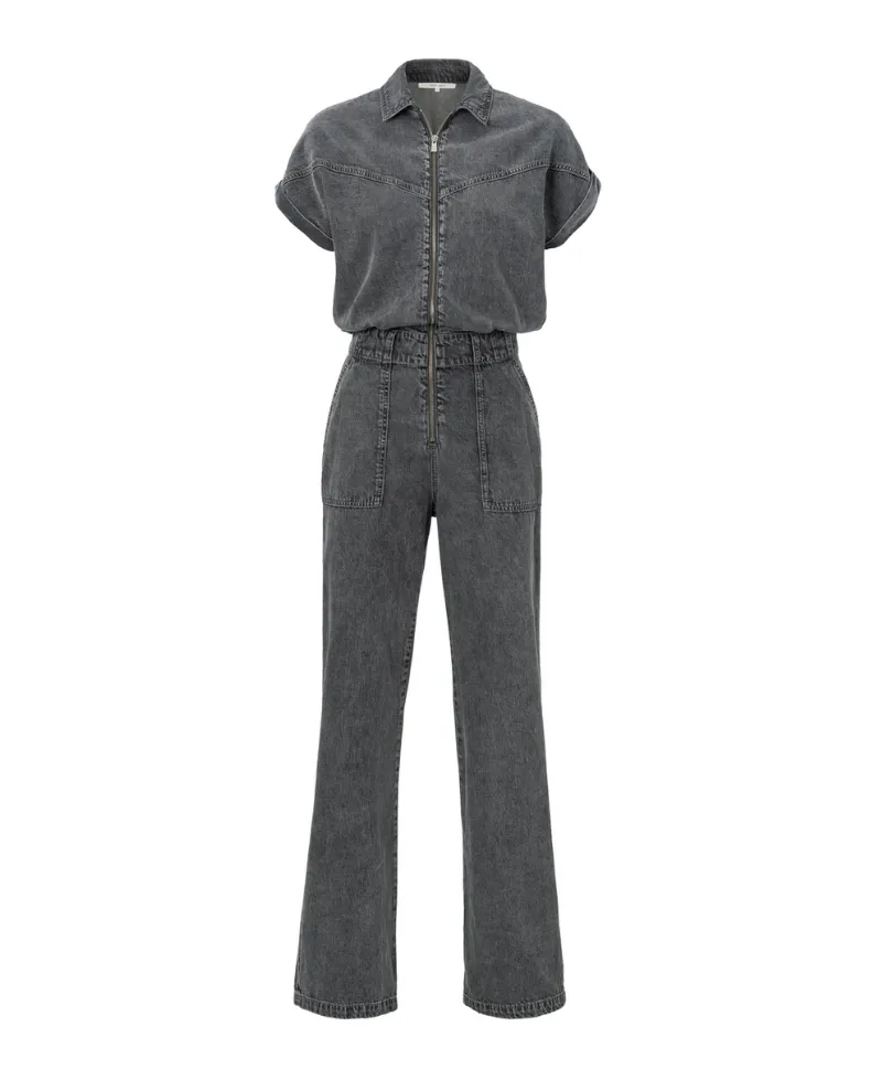 Yaya Medium Grey Denim Jumpsuit