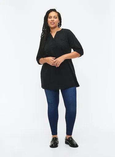 Zizzi Anna Tunic in Black