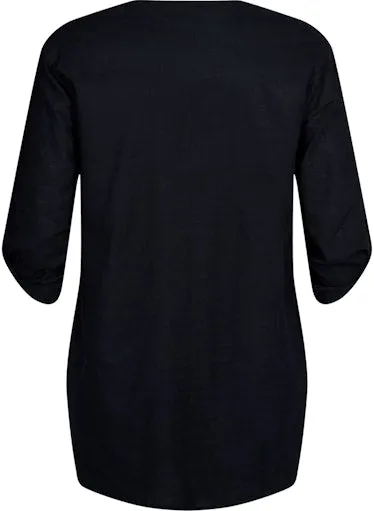 Zizzi Anna Tunic in Black