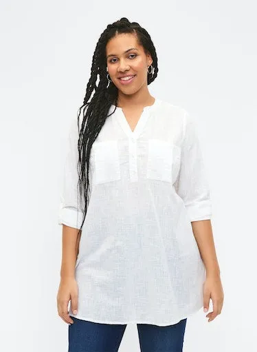 Zizzi Anna Tunic in White