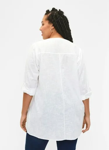 Zizzi Anna Tunic in White