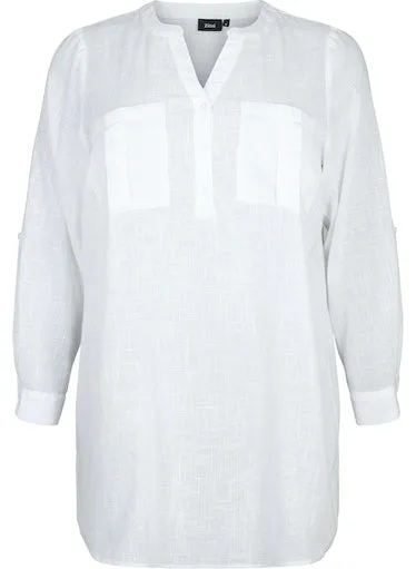 Zizzi Anna Tunic in White