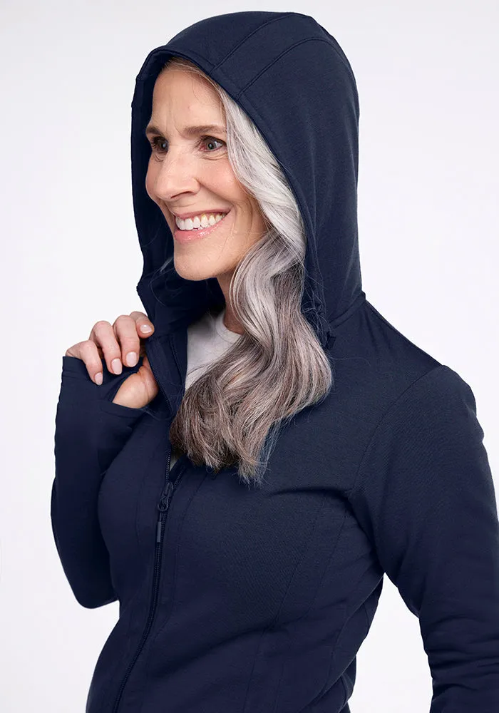 Zoey Zip Up Hoodie • Final Sale Deals! - Deep Navy